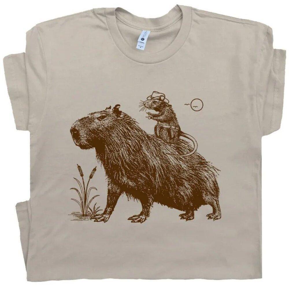 Capybara Shirt Rodent Shirts Funny Capybara T Shirt For Women Men Cute Mouse
